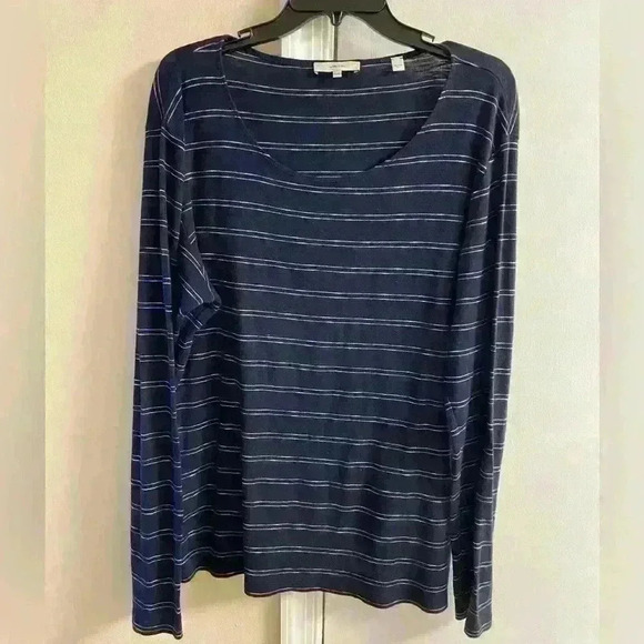 Vince top crewneck tunic long sleeve‎ modal cotton blend 3X - Picture 1 of 6